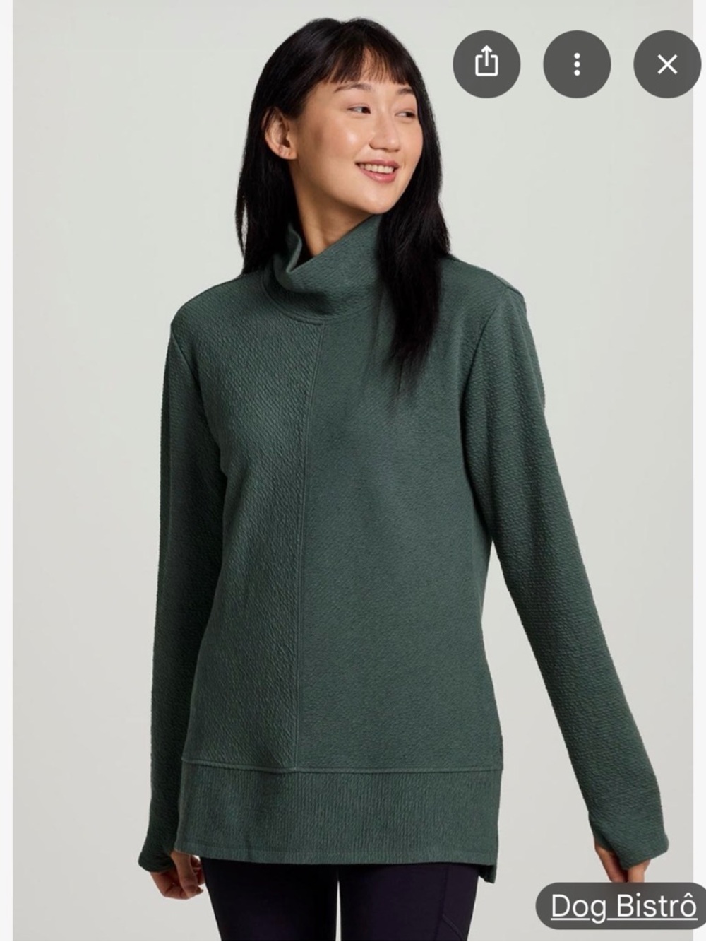 RBX Black Women's Turtleneck Sweatshirt